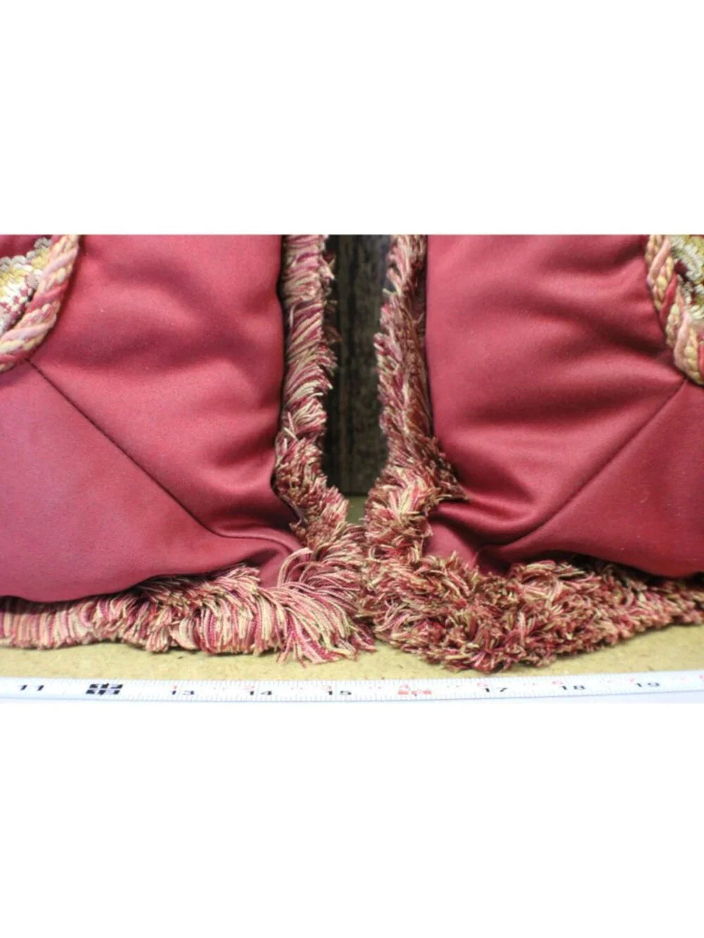 Waterford Charlemont Ruby Red Gold Medallion Throw Pillow Set Embroidered Damask